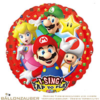 Folienballon Rund Super Mario Brothers Bunt 71cm = 28inch
