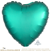 Folienballon Herz Jade Satin Luxe 45cm = 18inch