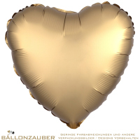 Folienballon Herz Gold Satin Satin Luxe 45cm = 18inch