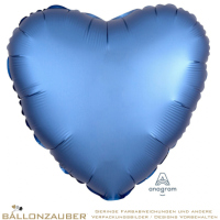 Folienballon Herz Azure Satin Luxe 45cm = 18inch