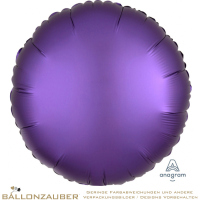 Folienballon Rund Purple Royale Satin Luxe 45cm = 18inch