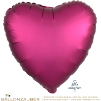 Folienballon Herz Pomegranate Satin Luxe 45cm = 18inch