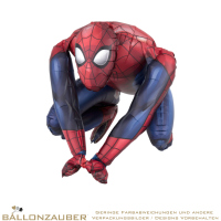 Folienballon Spiderman hockend bunt 38cm = 15inch für Luftfüllung