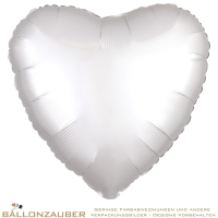Folienballon Herz White Satin Luxe 45cm = 18inch