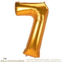 Folienballon Zahl 7 gold metallic 140cm = 55inch