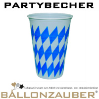 Partybecher bayrische Rauten Oktoberfest Becher Dekoration Partygeschirr