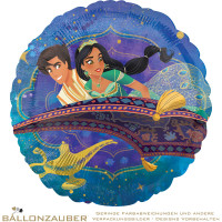 Folienballon Rund Aladdin und Jasmin bunt 45cm 30% SALE