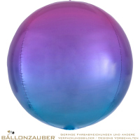 Folienballon Orbz Rot-Blau Ombre 38cm = 15inch