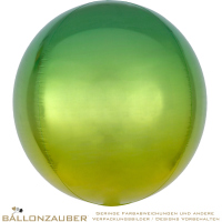 Folienballon Orbz Grün-Gelb Ombre 38cm = 15inch