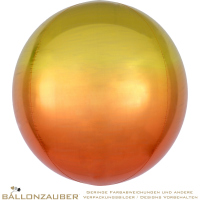 Folienballon Orbz Gelb-Orange Ombre 38cm = 15inch