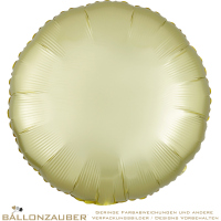Folienballon Rund Pastel-Gelb Satin Luxe 45cm = 18inch
