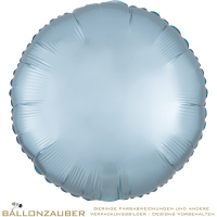 Folienballon Rund Pastel-Blau Satin Luxe 45cm = 18inch