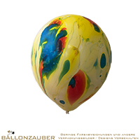 25 Latexballons Rund Superagate bunt marmorisiert Ø30cm Umf. 95cm