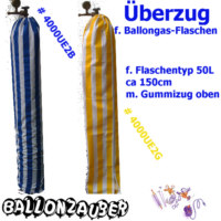 berzug f. Ballongas-Flaschen 50Liter Gross waschbar R div: HIER gelb/weiss