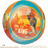 Folienballon Orbz Lion King bunt 38cm = 15inch 4-seitig unterschiedlicher Druck