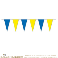 Wimpelkette Spitzwimpel 4m lang Blau Gelb PVC wetterfest
