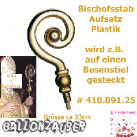 Stab Bischofsstab Aufsatz Bischof Accessoires Karneval Fasching Weihnachten