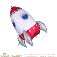 Folienballon Rakete Bunt Metallic 73cm = 29inch