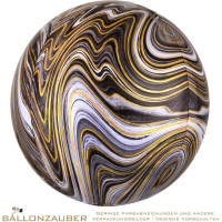 Folienballon Orbz Schwarz Marblez 38cm = 15inch