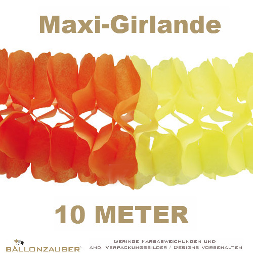Girlande maxi 10m bunt schwer entflammbar Papier Karneval Fasching