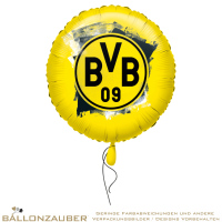 Folienballon Rund BVB 09 Logo Gelb 43cm = 17inch
