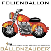 Folienballon Motorrad Chopper Snarley Fire rot orange 119cm = 47inch