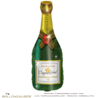 Folienballon Flasche Champagnerflasche grün 91cm = 36inch