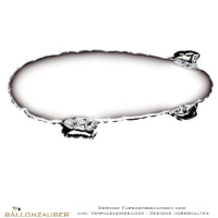 Folienballon Zeppelin silber metallic 80cm = 31inch