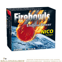 Firebowls Ganzjahresfeuerwerk NICO Knatterbälle Silber knisternde Silberfunken