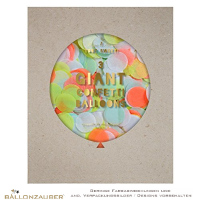 3 Latexballons Rund Meri Meri Giant Confetti Balloons neon Ø80cm Umf. 225cm 32inch