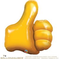 Folienballon Daumen gold 89cm = 35inch