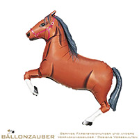 Folienballon Pferd Pony hellbraun 85cm = 33inch