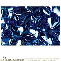 Stanzoptikfolie Blüten auf Vinylfolie schwer entflammbar Blau