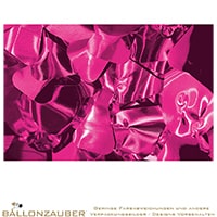 Stanzoptikfolie Blüten auf Vinylfolie schwer entflammbar Pink