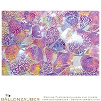 Stanzoptikfolie Blüten Vinylfolie schwer entflammbar Snowflake irisierend