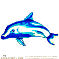 Folienballon Delfin blau 90cm = 35inch