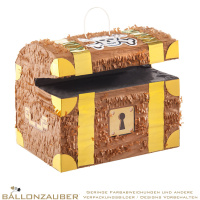 Pinata Schlagpinata Schatztruhe braun zum Aufhängen