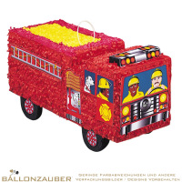 Pinata Schlagpinata Feuerwehrauto rot zum Aufhängen