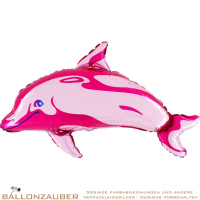 Folienballon Delfin pink 90cm = 35inch