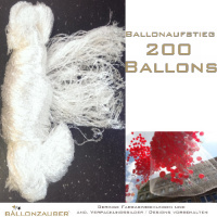 Ballonnetz Sacknetz wei Ballonaufstieg fr 200 Ballons