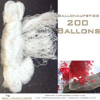 Ballonnetz Sacknetz weiß Ballonaufstieg für 200 Ballons