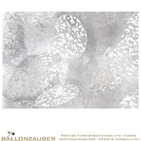 Stanzoptikfolie Blüten auf Vinylfolie schwer entflammbar Transparent