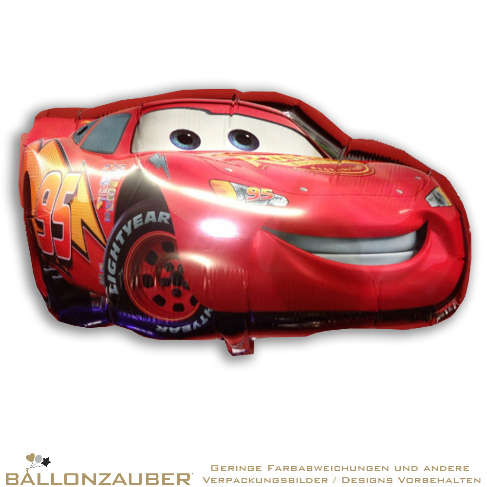 Folienballon Auto Pixar Cars Rot Bunt 81cm 32inch prasentiert von Ballonzauber Werbung Dekoration und Logistik