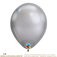 Latexballon Rund silber Chrome Ø30cm = 11inch Umf. 95cm