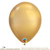 Latexballon Rund gold Chrome Ø30cm = 11inch Umf. 95cm