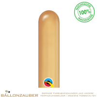 Latexballon Modellierballon Q260 gold Chrome Ø5cm = 60inch Länge 150cm