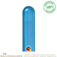 Latexballon Modellierballon Q260 blau Chrome Ø5cm = 60inch Länge 150cm