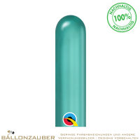 Latexballon Modellierballon Q260 grün Chrome Ø5cm = 60inch Länge 150cm