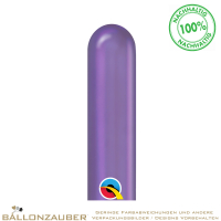 Latexballon Modellierballon Q260 violett Chrome Ø5cm = 60inch Länge 150cm