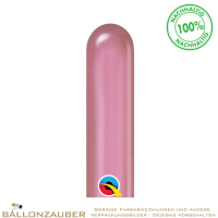 Latexballon Modellierballon Q260 rosa Chrome Ø5cm = 60inch Länge 150cm